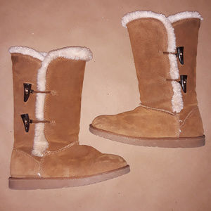 Suede Shearling Boots
